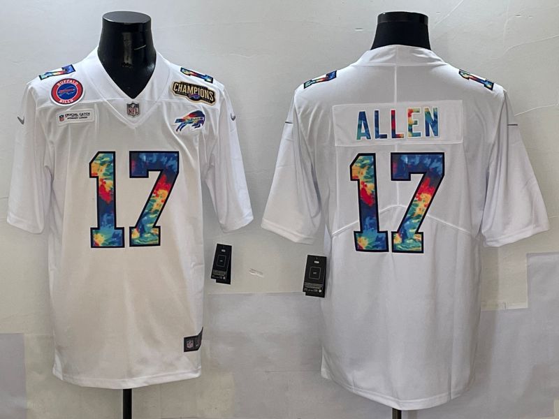 Men 2025 Buffalo Bills #17 Allen White Rainbow Nike Limited NFL Jersey style 3->cleveland browns->NFL Jersey